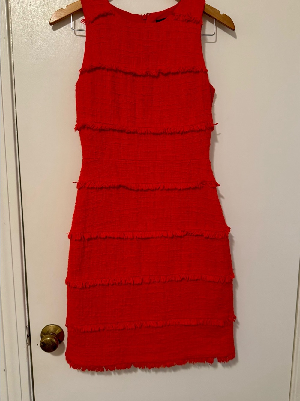 J.Crew Tweed Sheath Fringe Cocktail Dress Size 2 - Picture 3 of 10
